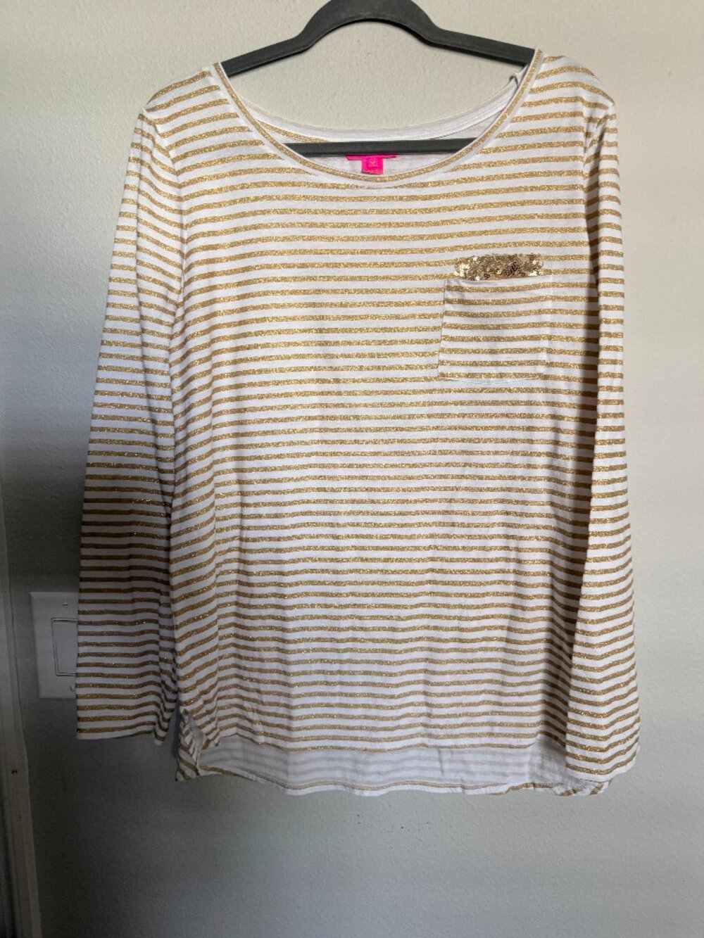 Lily Pulitzer- Top with sequin pocket